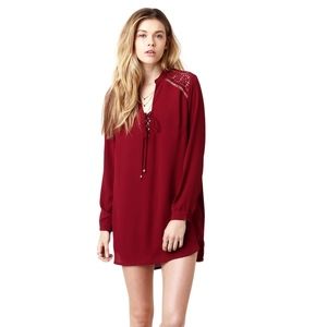 Heartloom Long Sleeve Dress | Bordeaux | sz S